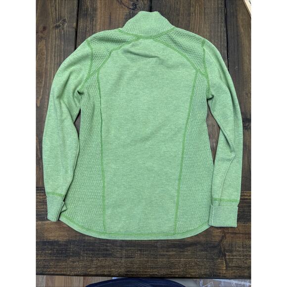 Eddie Bauer Lime Green Lightweight Sweater, 1/4‎ Zip Front, Turtleneck, Size PS - Picture 8 of 9